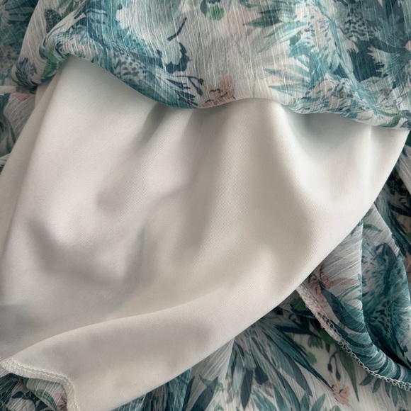 Vanessa Zani Italy Maxi Floral Dress S NWOT layered/tiered with slip - Picture 9 of 10